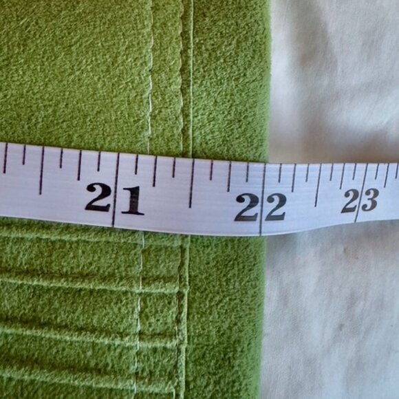 Vintage Custom Made Lime Green Suede Skirt Suit Set - Picture 13 of 16